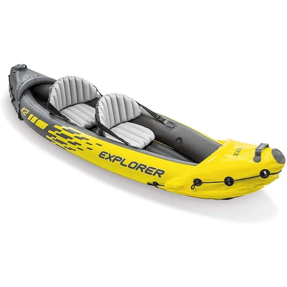 68307EP Explorer K2 Inflatable Kayak Set: Includes Deluxe 86in Aluminum Oars