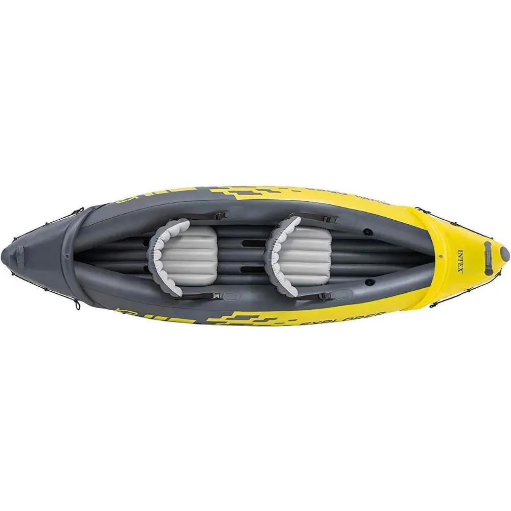 68307EP Explorer K2 Inflatable Kayak Set: Includes Deluxe 86in Aluminum Oars