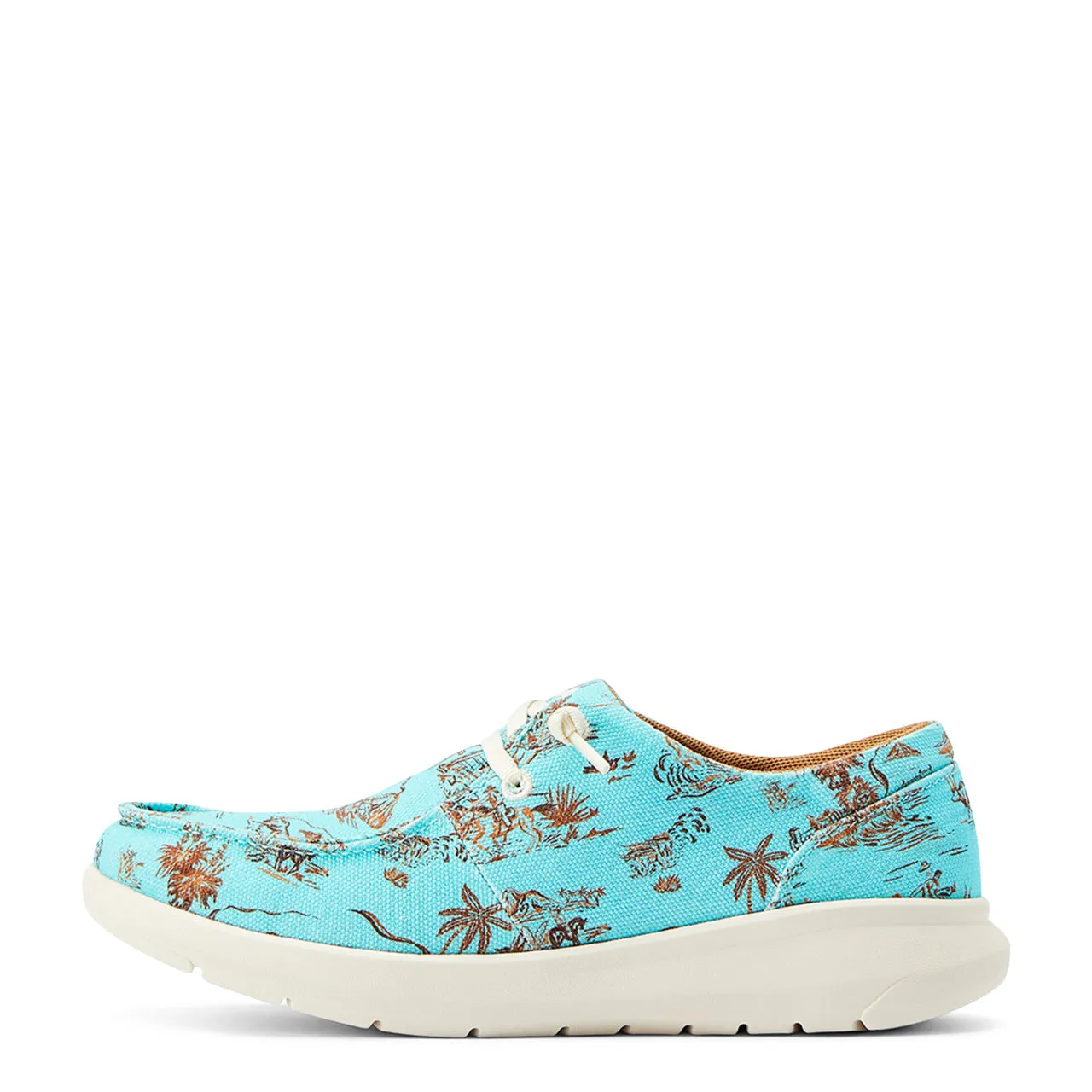 Ariat Ladies Hilo Western Aloha Turquoise Paniolo Print Shoes 10044520