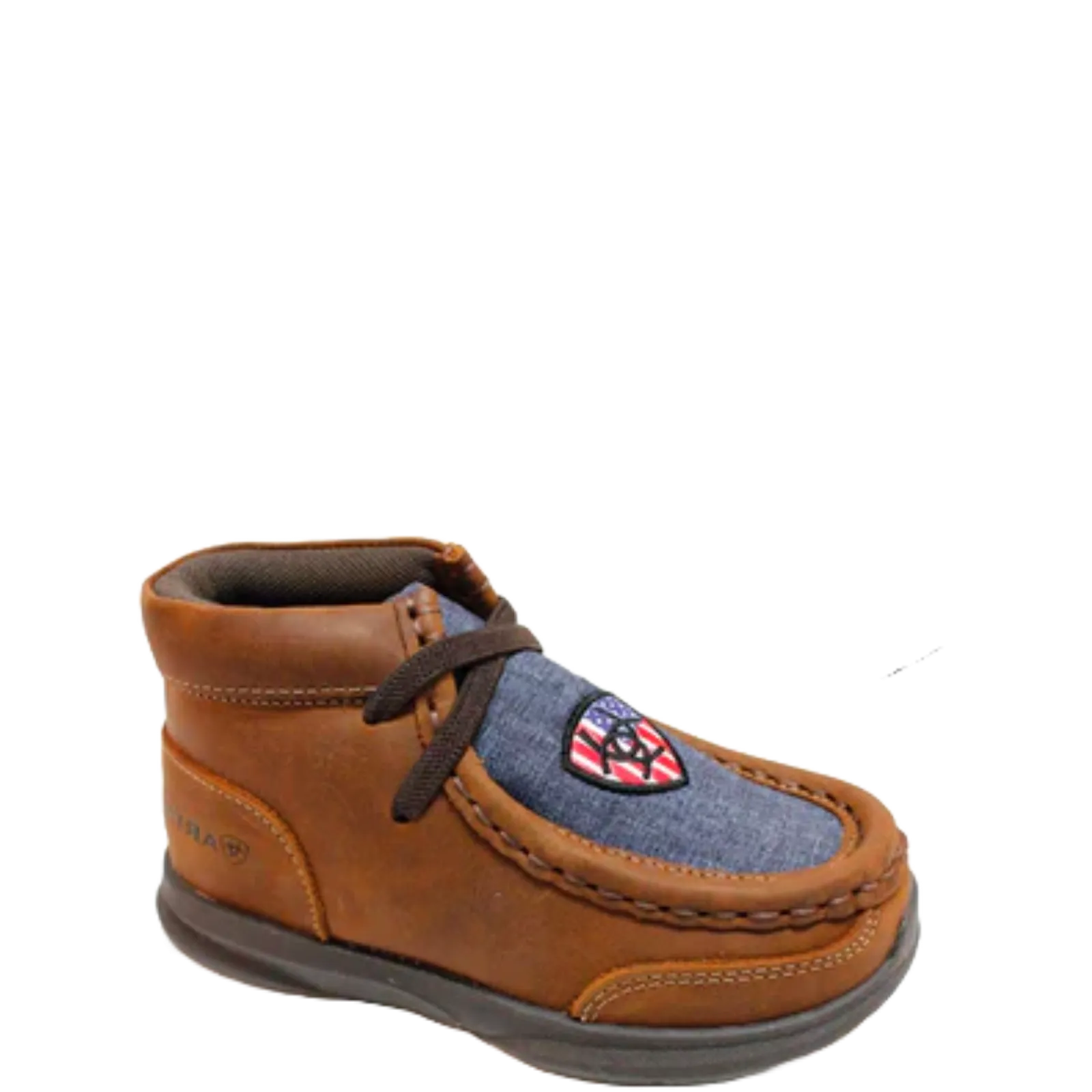 Ariat Toddler Boy's Lil Stomper USA Brown Shoes A443001602