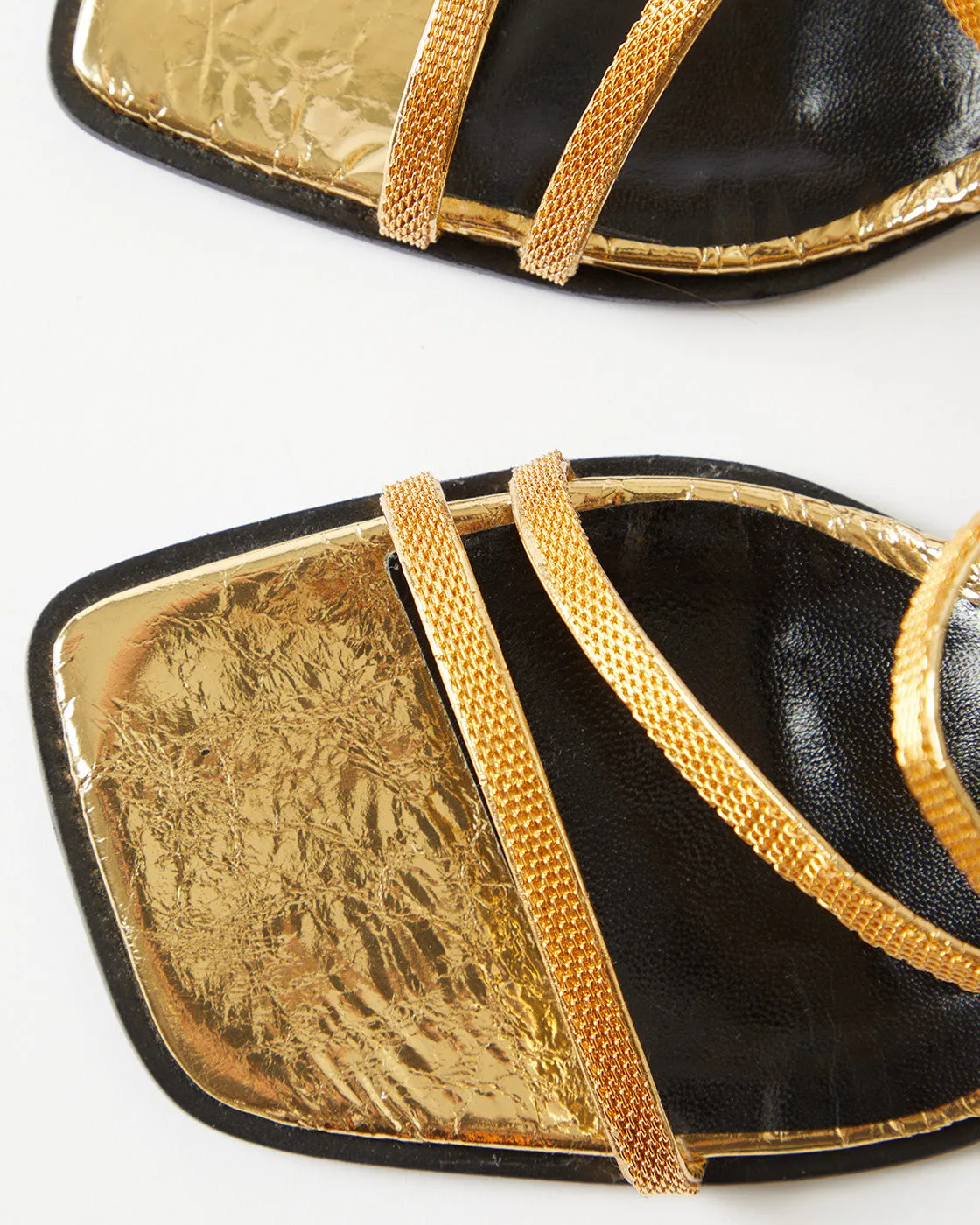 Bella Sandals Leather Gold