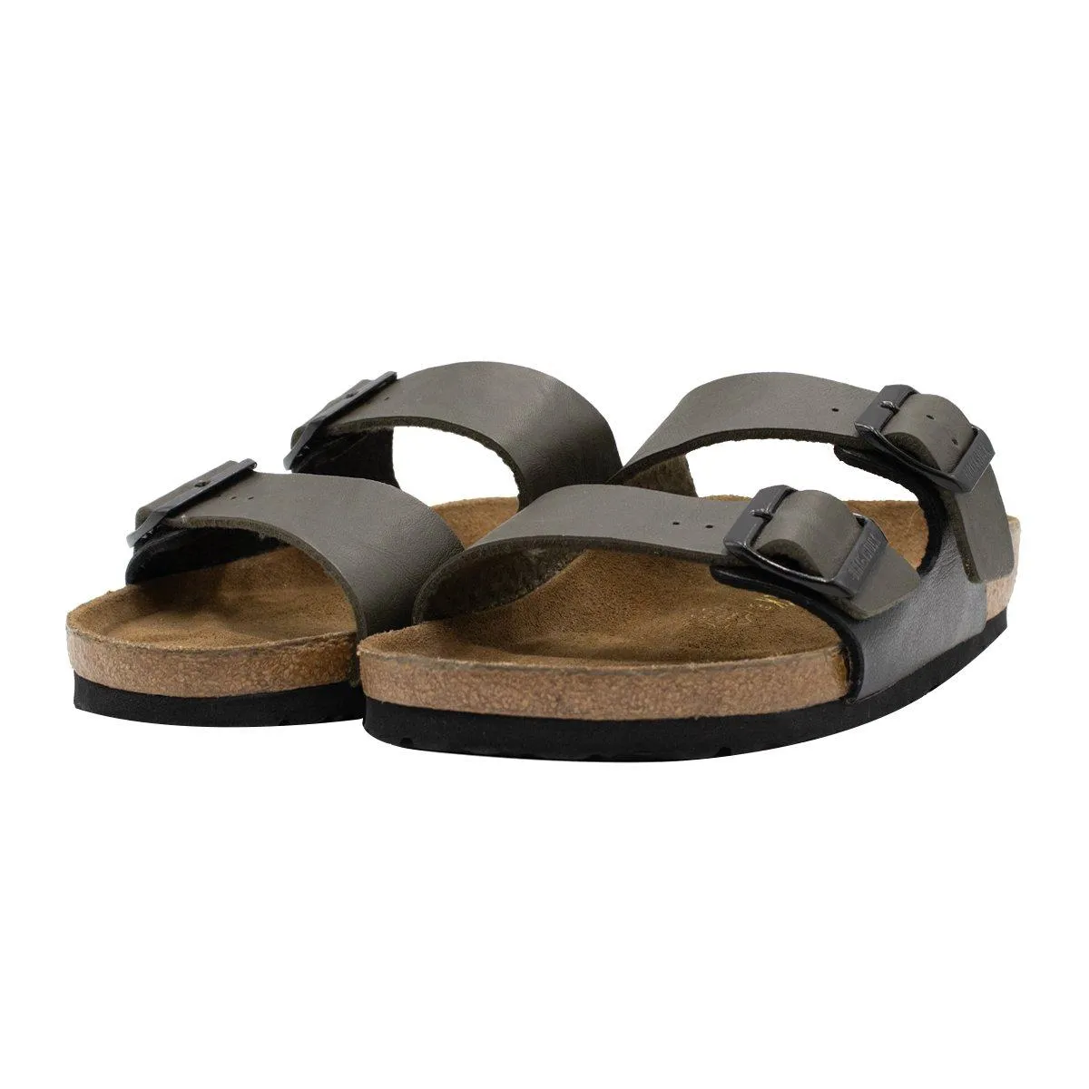 Birkenstock Arizona Birkoflor Sandals Sliders Leather Green Colour For Women