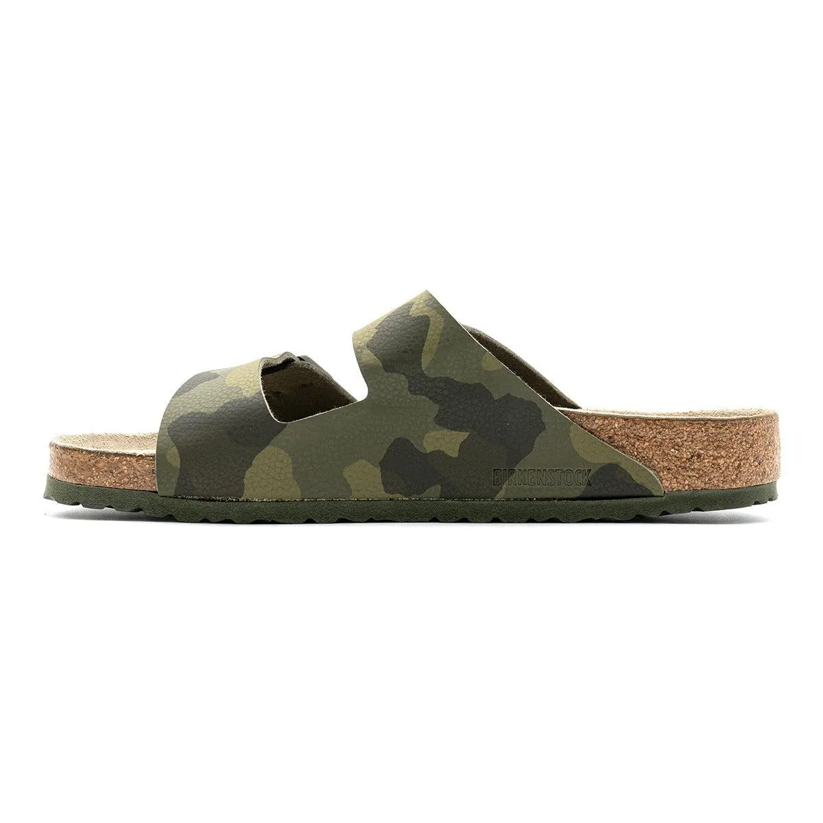 Birkenstock Arizona Soft Footbed Birkoflor Casual Sandals Leather Green Colour For Men