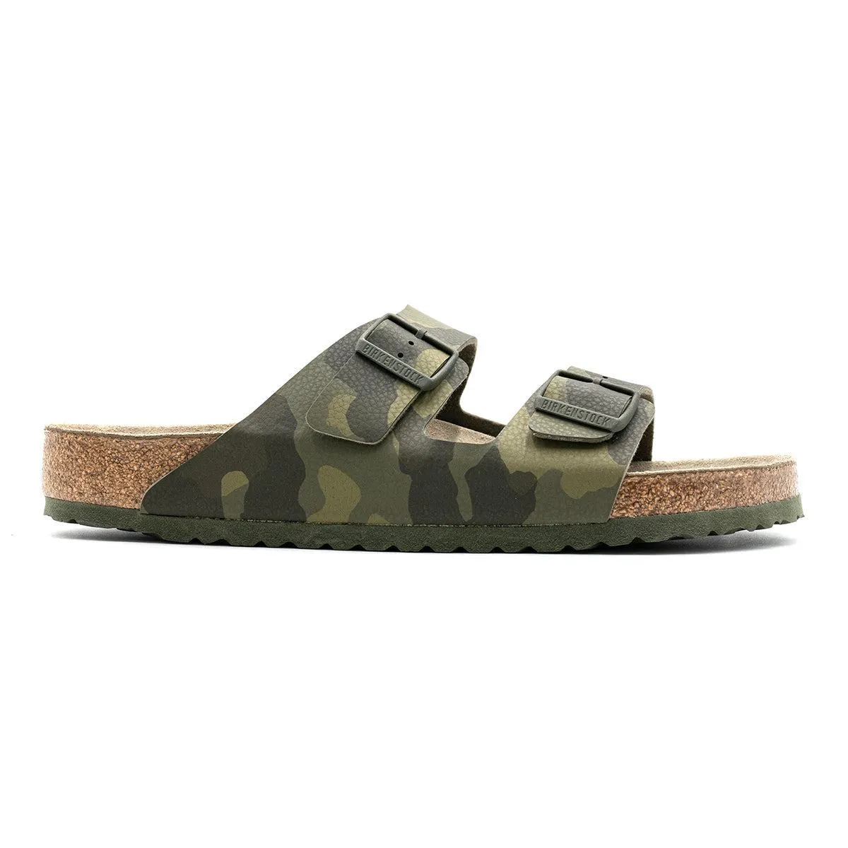 Birkenstock Arizona Soft Footbed Birkoflor Casual Sandals Leather Green Colour For Men