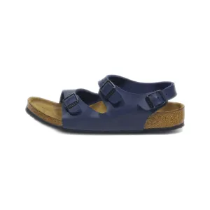 Birkenstock Flat Sandals Leather Blue Colour For Kids