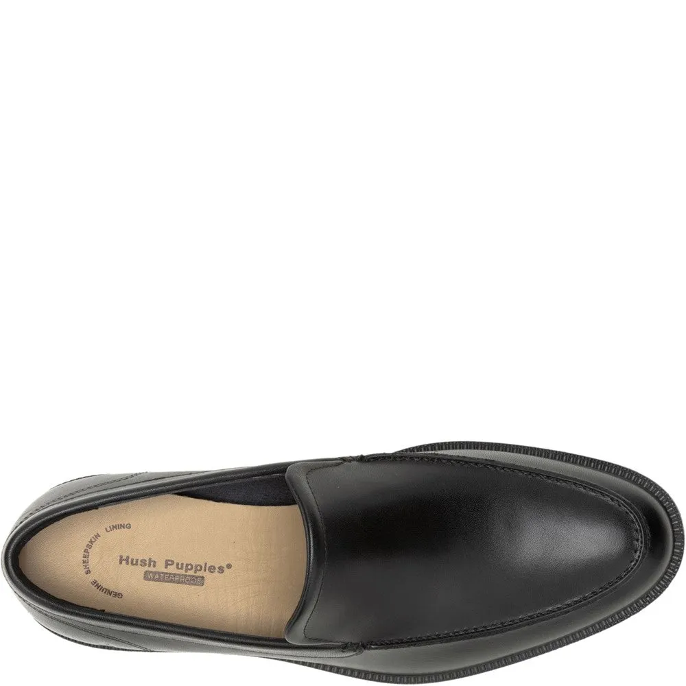 Black Banker Slip On Shoes