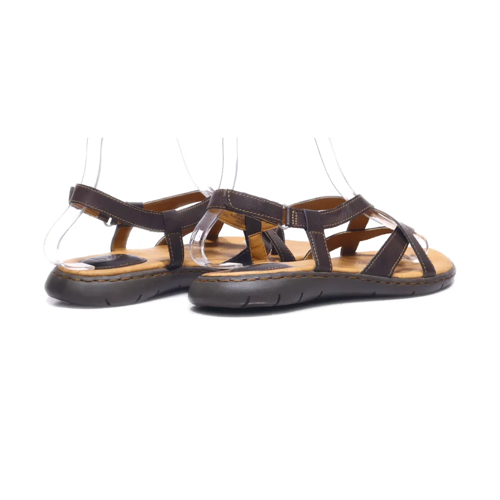 B.O.C Cha 22 Flat Sandals Leather Brown Colour For Women