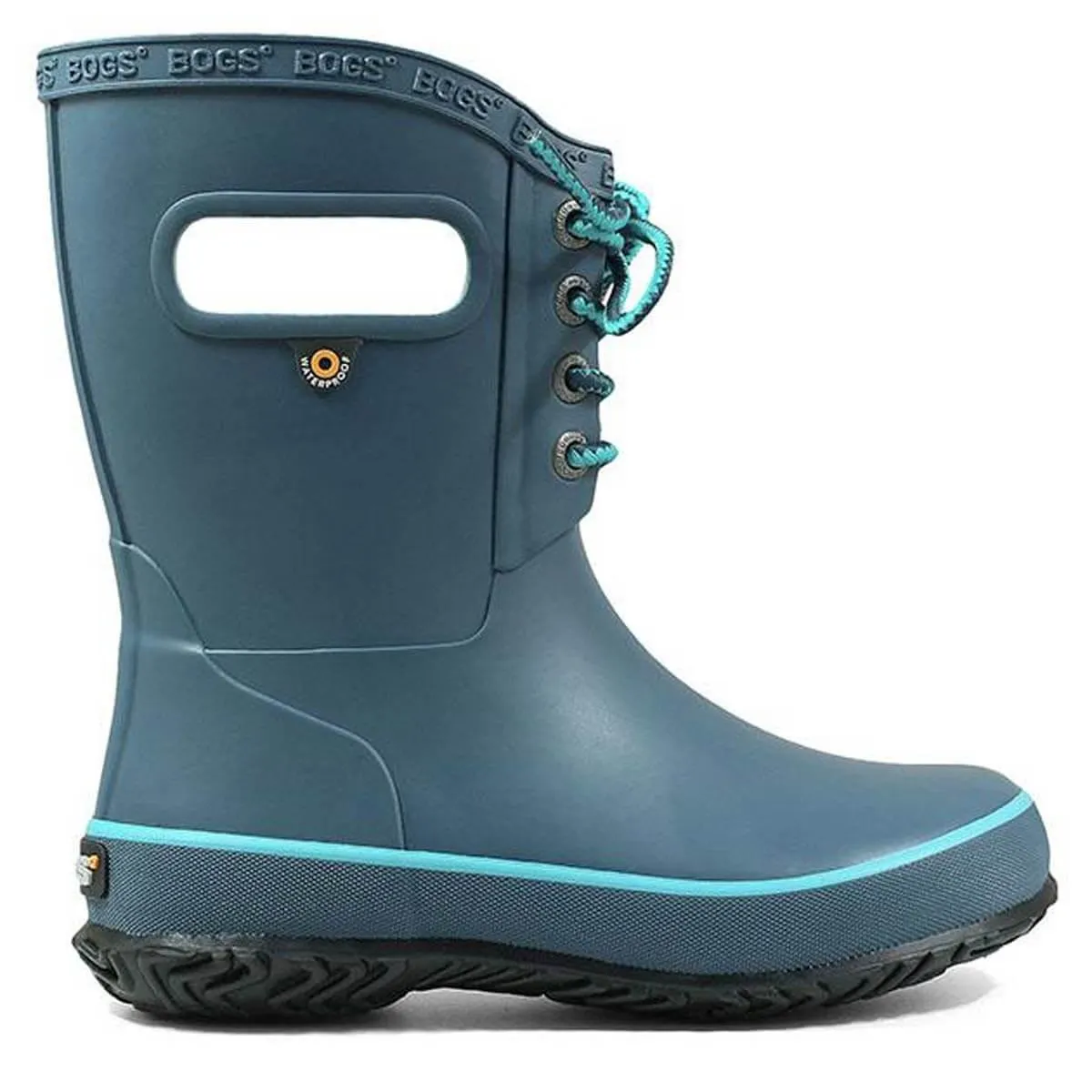 Bogs Kids' Insulated Rain Boots - Amanda Plush, Legion Blue, Size 1 | 72454-423-010