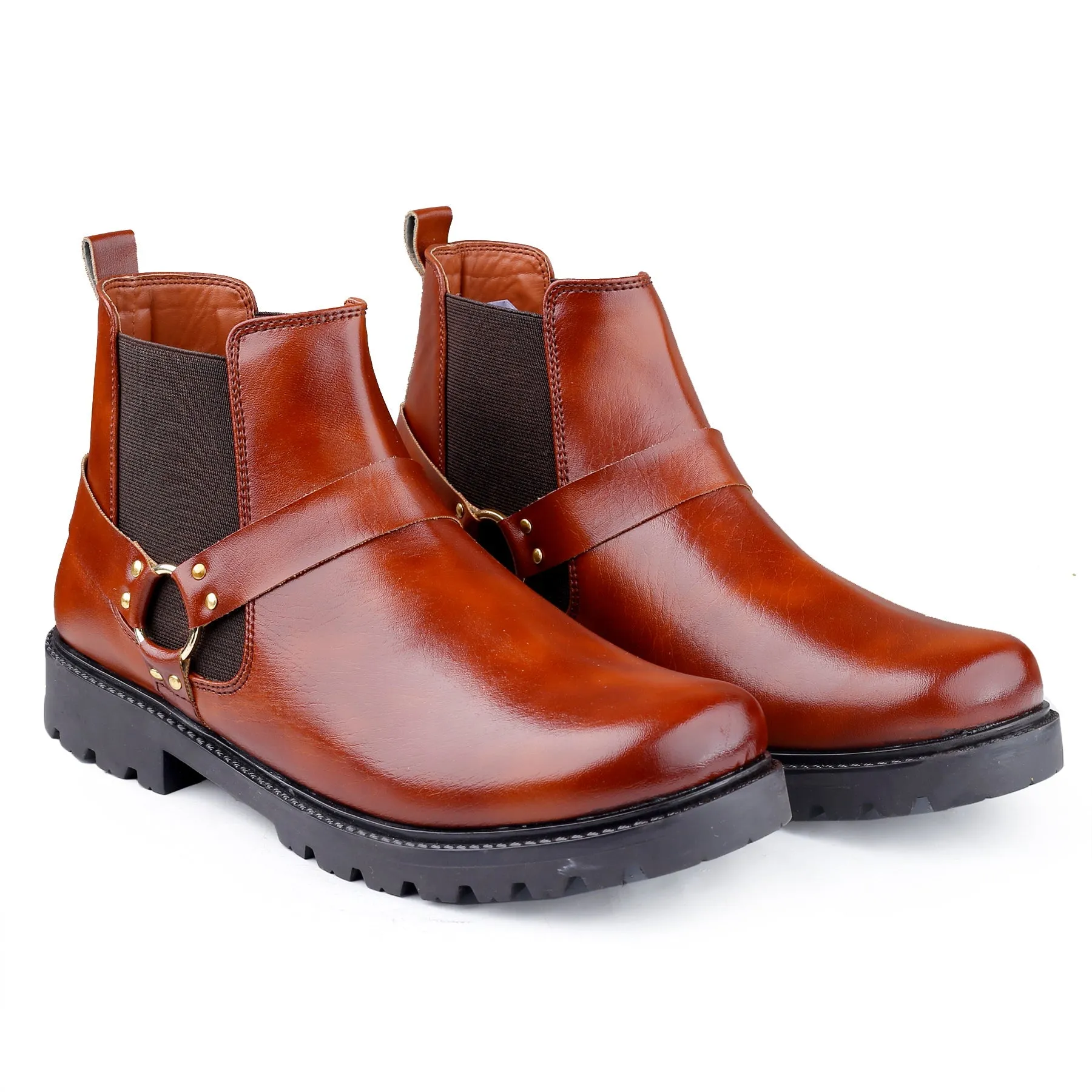 Bxxy's PU Leather Ultra Stylish Comfortable Slip-on Chelsea Boots for Men