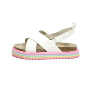 Carter'S Cindy Flat Sandals Leather White Colour For Kids