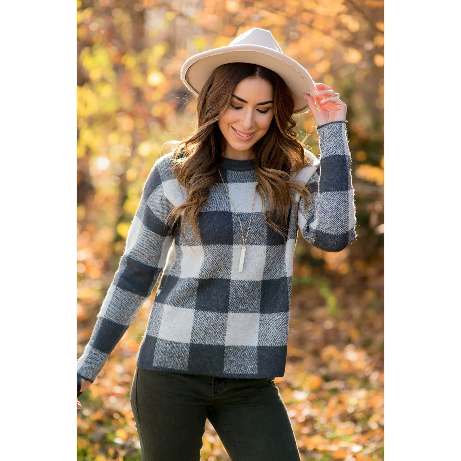 Checkered Buffalo Plaid Sweater