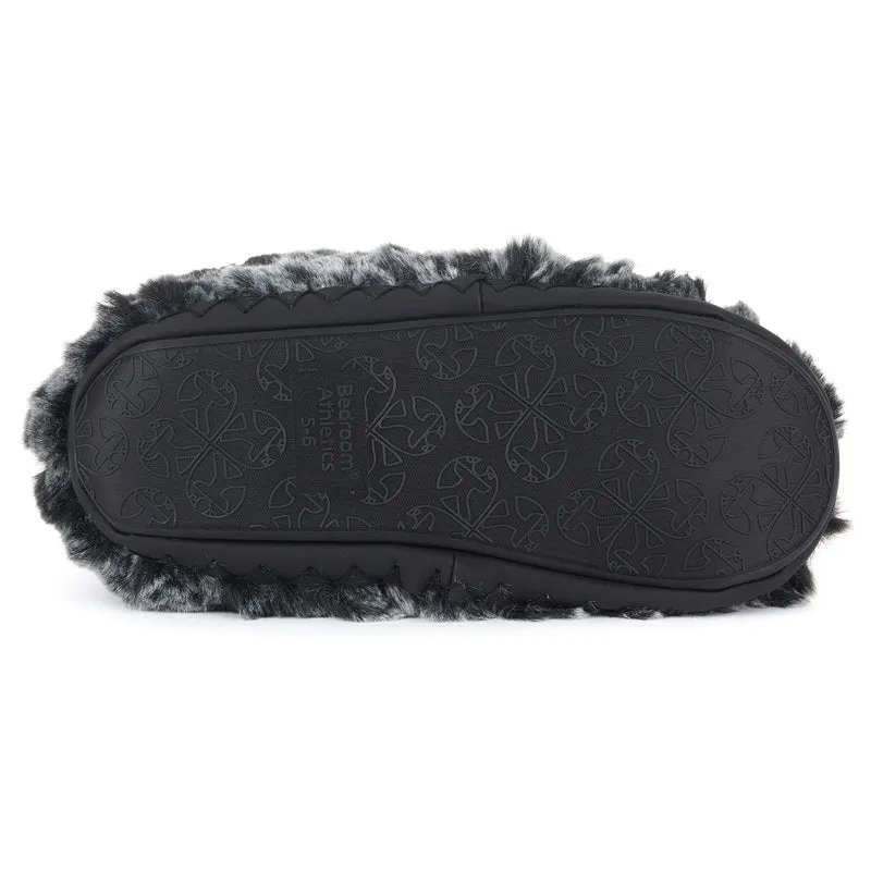 Cole - Short Luxury Faux Fur Boot - Black Wolf