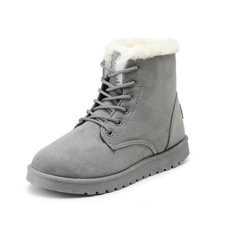 Cozy Winter Lace Up Boots