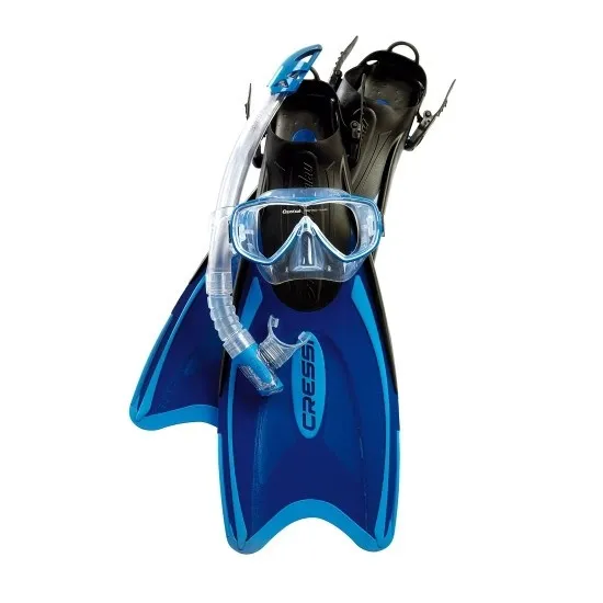 Cressi Palau Long Fins Snorkel Mask Bag Set