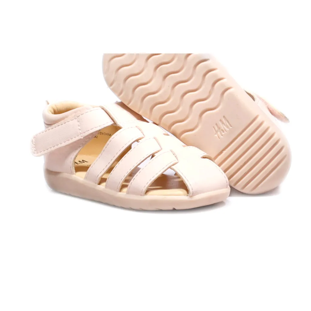 H&M Flat Sandals Leather Pink Colour For Kids