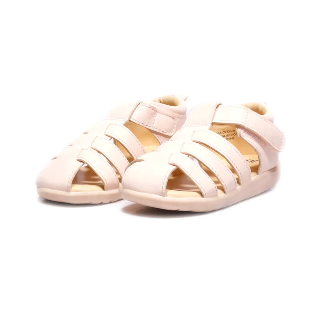 H&M Flat Sandals Leather Pink Colour For Kids