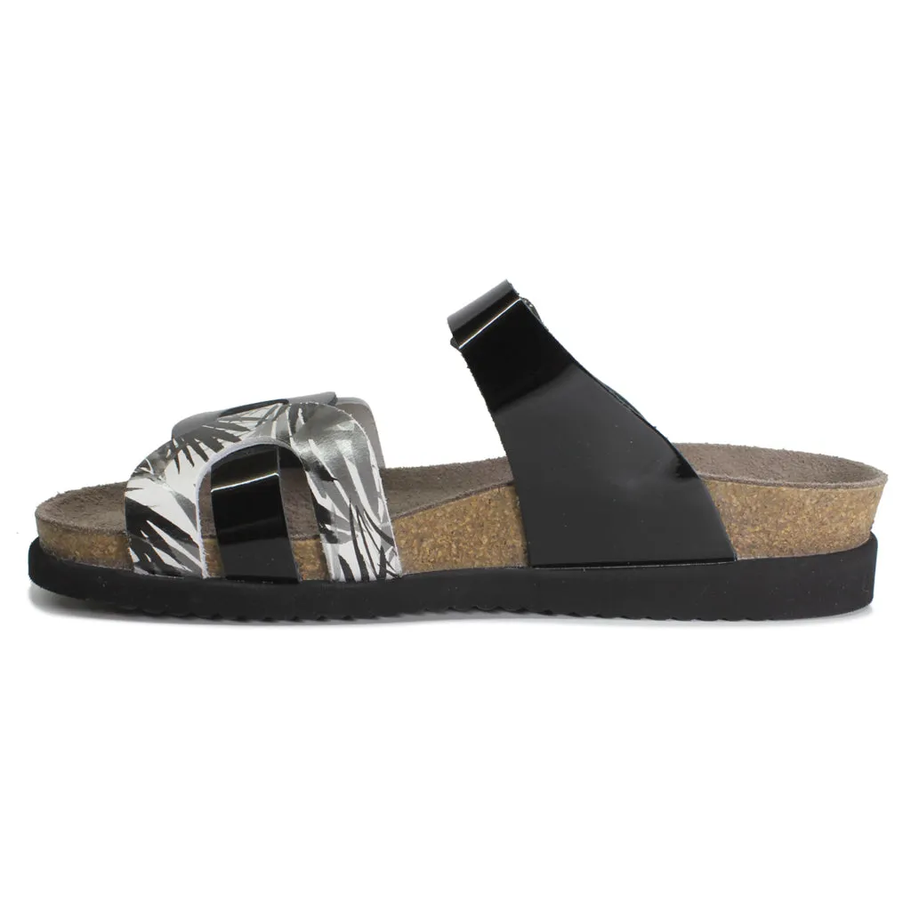 Helma Metallic Leather Women's Slide Sandals