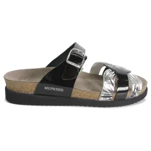 Helma Metallic Leather Women's Slide Sandals