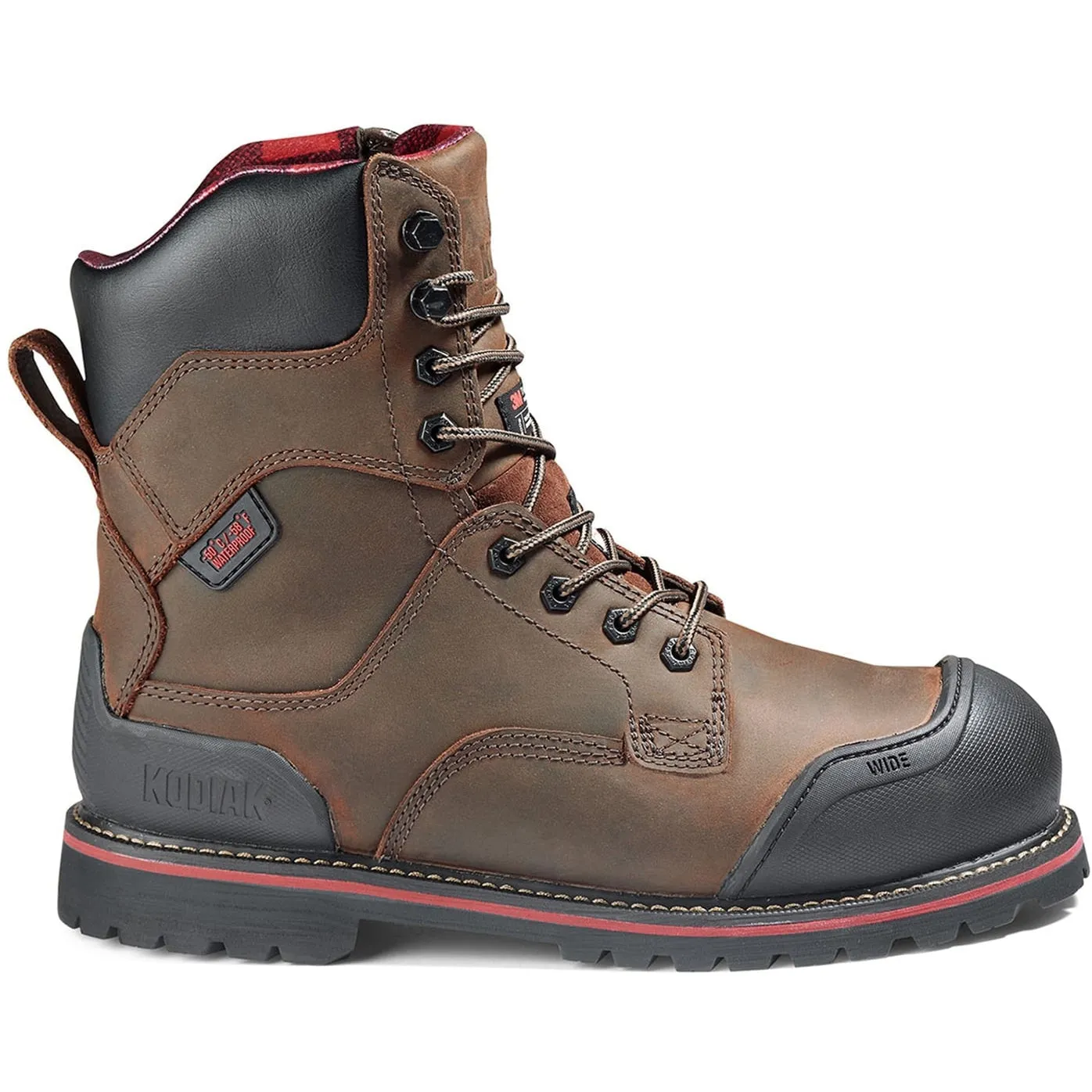 Kodiak Men's Widebody Warm 8" Comp Toe WP Work Boot -Brown- 8353DB