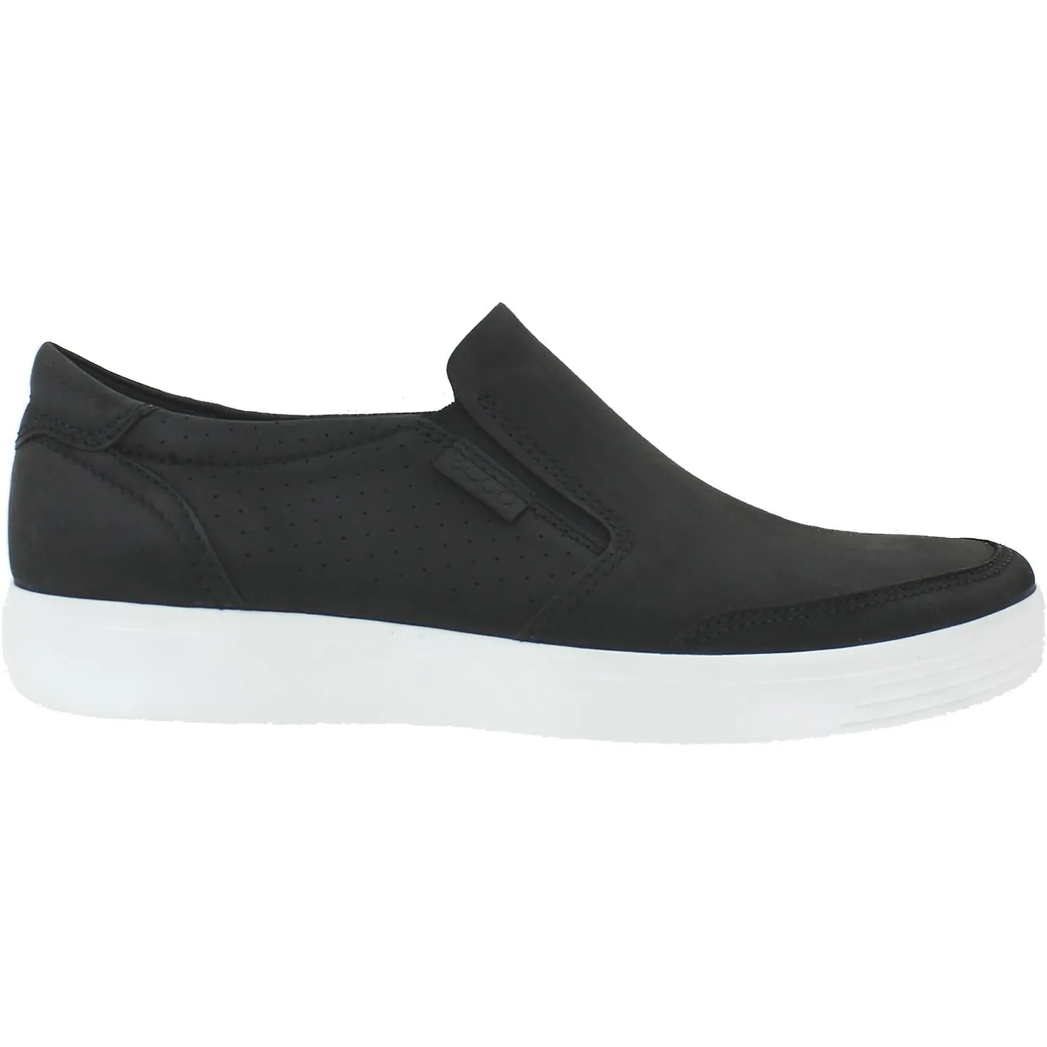 Men's Ecco Soft 7 Slip-On Black Nubuck