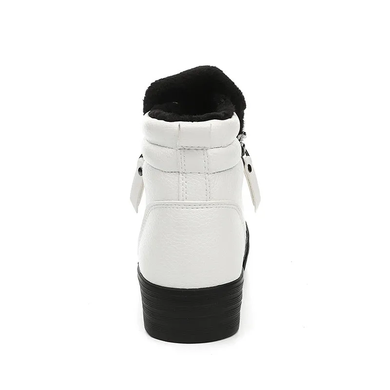 M.GENERAL Women White Snow Boots