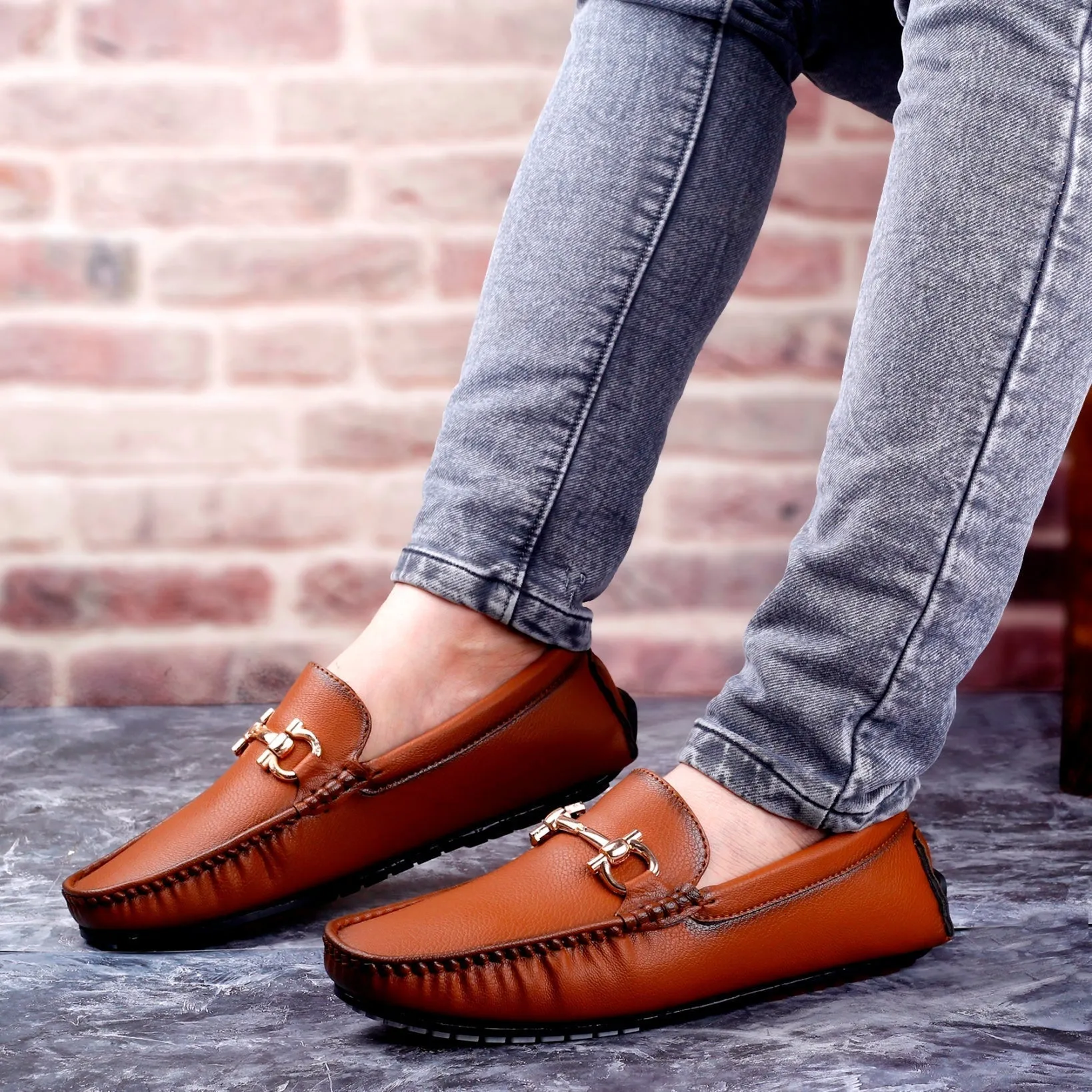 New Latest Men's Faux Leather Casual Loafer Shoes