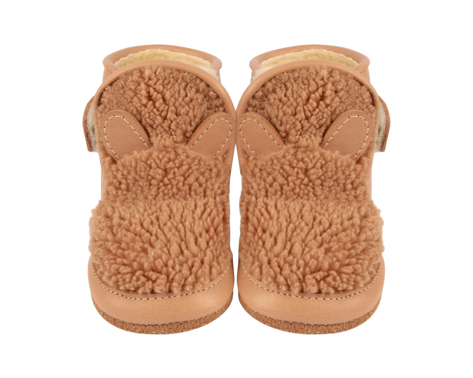 Richy Booties | Teddy Bear | Light Maple Curly Faux Fur