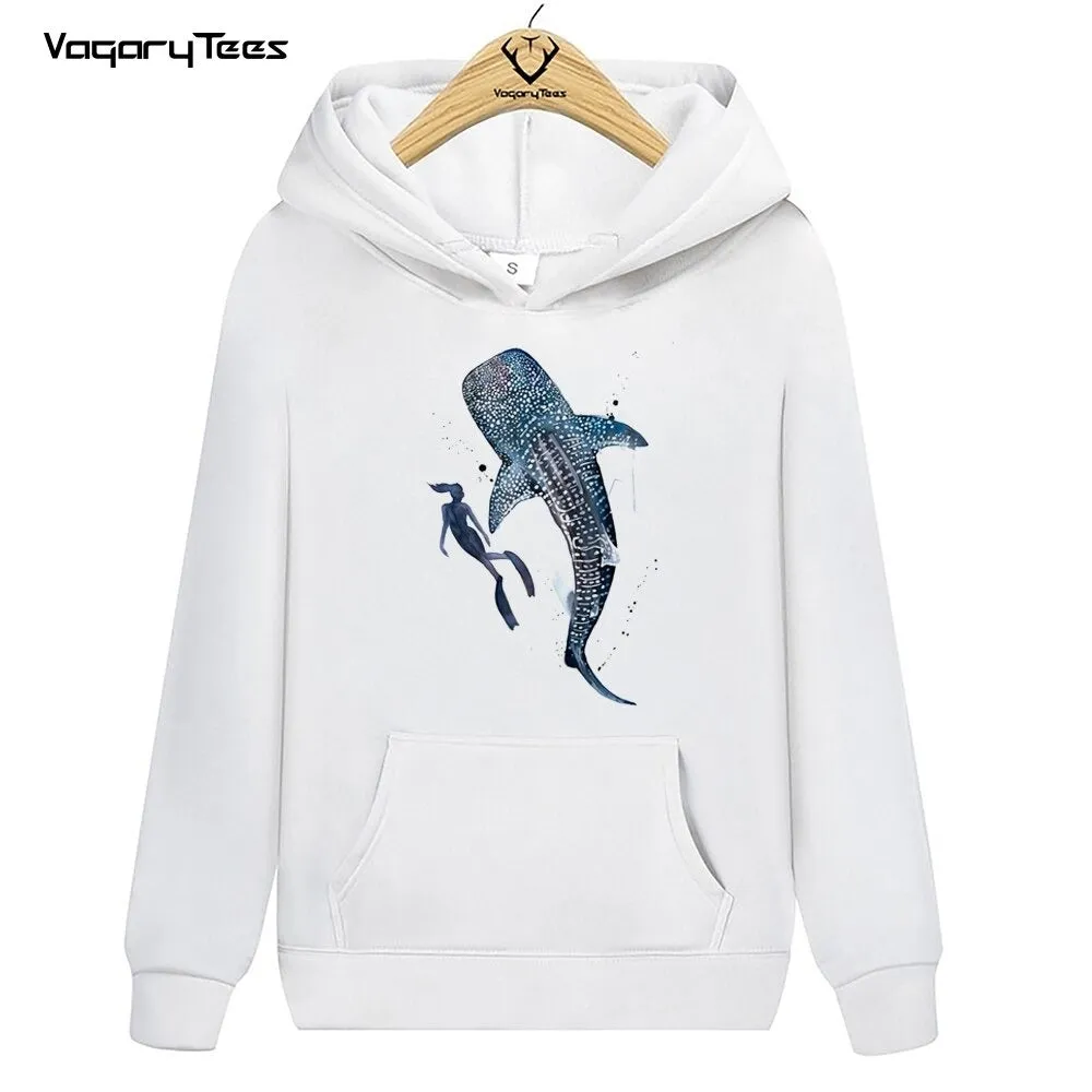 Scuba diving Hoodie Unisex | Whale Shark & Diver Collage