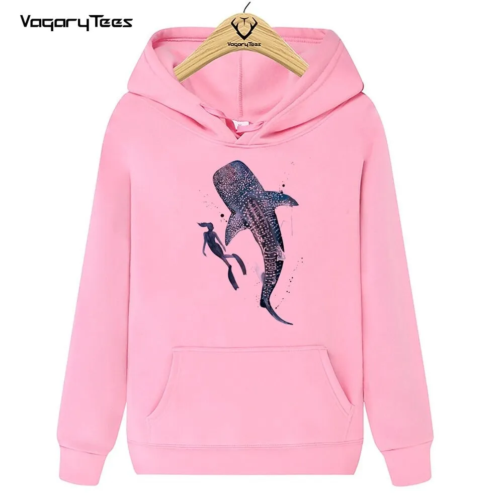 Scuba diving Hoodie Unisex | Whale Shark & Diver Collage