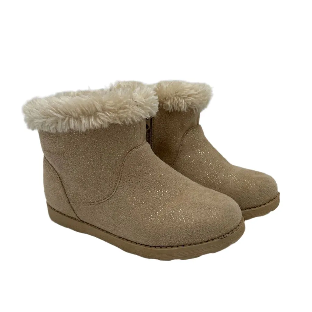 Shimmery Fur Lined Short Boots