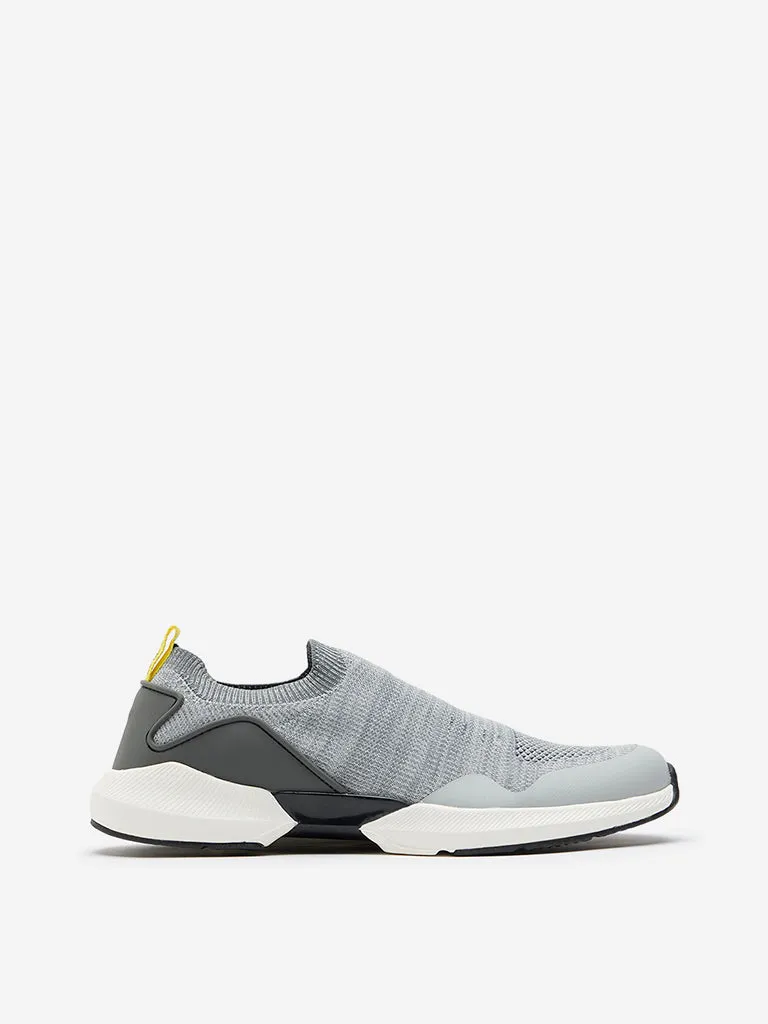 SOLEPLAY Grey Knitted Slip-On Shoes