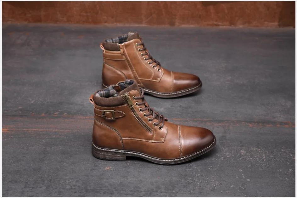 West Louis™ Vintage Business Dress Leather Boots