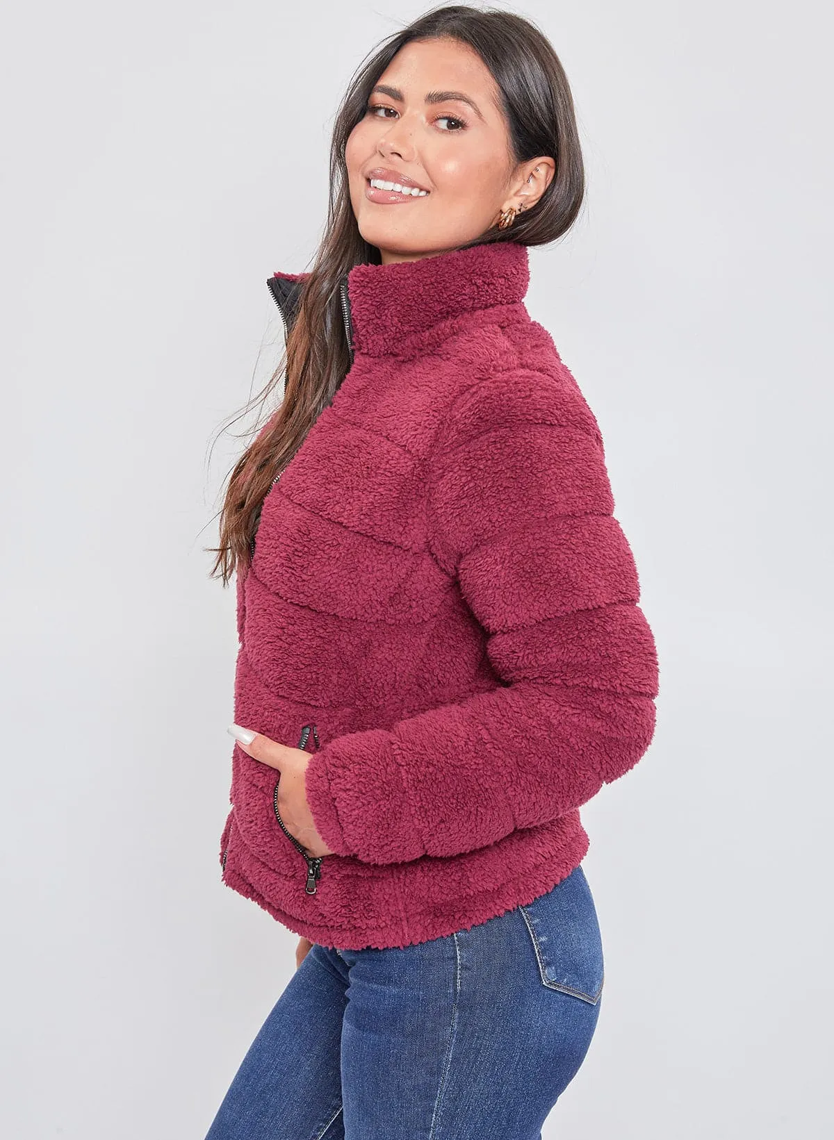 Women's Winter Poodle Fur Reversible Jacket